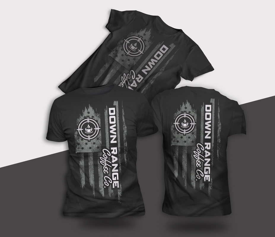 T-shirt Design by Ena for Down Range Coffee Company | Design #25911347