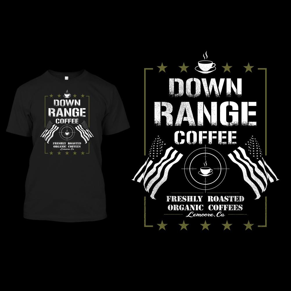T-shirt Design by 2ndfloorharry for Down Range Coffee Company | Design #25915272