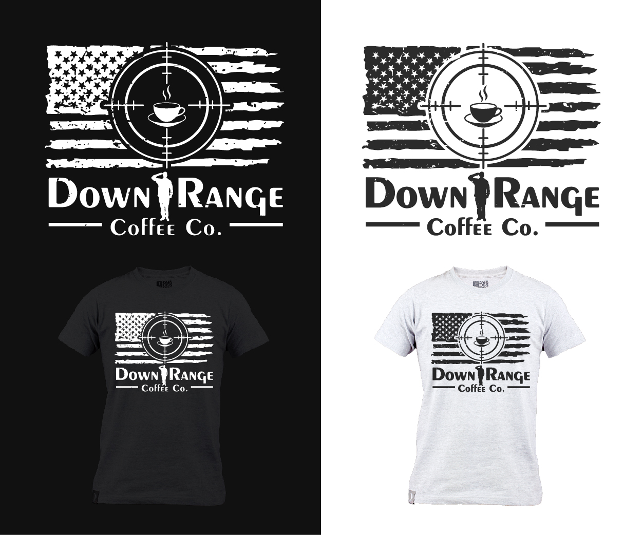 T-shirt Design by OR-PiXEL STUDIO ™ for Down Range Coffee Company | Design #25949733