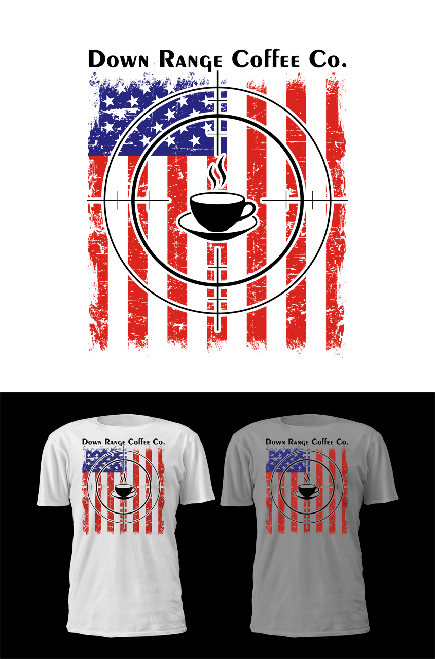 T-shirt Design by D'Mono for Down Range Coffee Company | Design #25951813