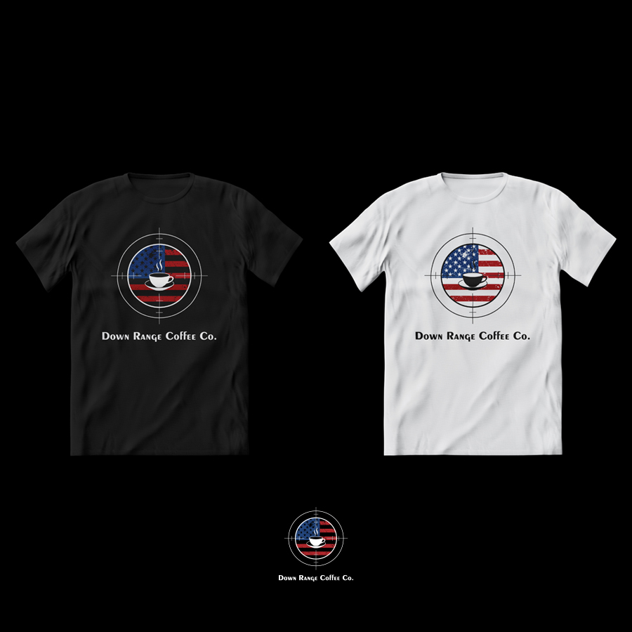 T-shirt Design by HELLOCRUNK for Down Range Coffee Company | Design #25947788