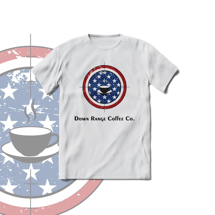 T-shirt Design by HELLOCRUNK for Down Range Coffee Company | Design #25947853