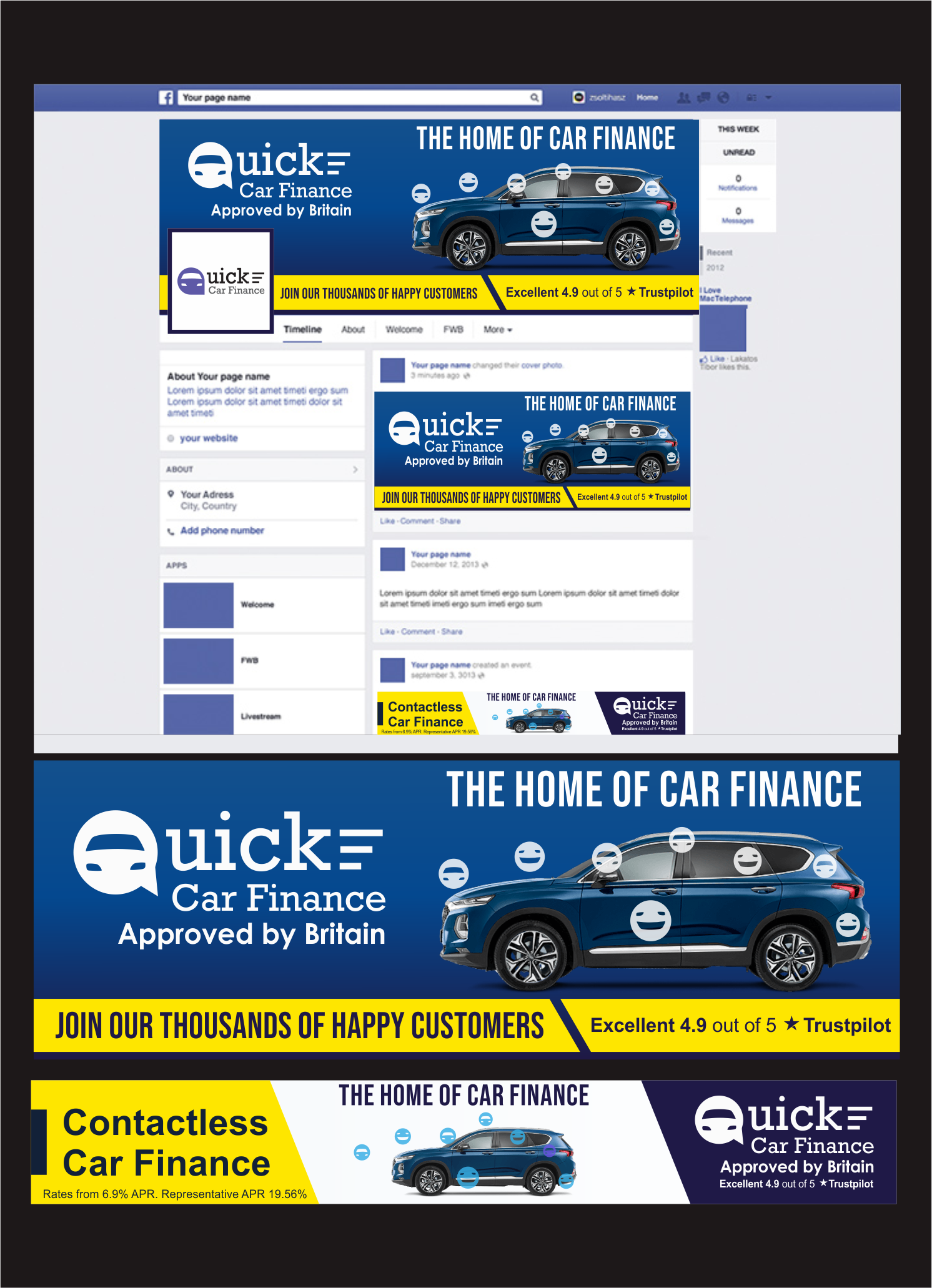 Diseño Gráfico por wisualofart studio para QUICK CAR FINANCE | Diseño: #25943787