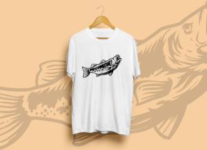 Sketch of largemouth bass | T-Shirt-Design von RebecaParra