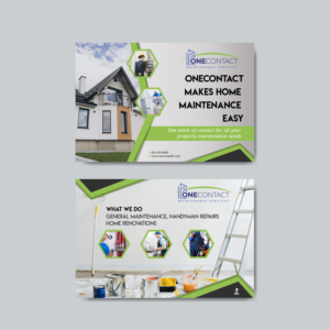 Property maintenance company needs an eye catching postcard design | Postcard Design by Riyad