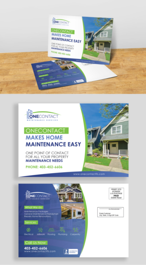 Property maintenance company needs an eye catching postcard design | Postcard Design by Achiver