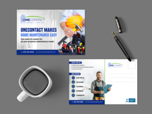 Property maintenance company needs an eye catching postcard design | Postcard Design by GraphicsGuru