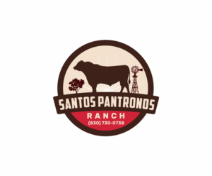 Must have the name of the ranch: Santos Patronos Ranch. Maybe include: Thomas Family Farm and Ranch. Registered BeefMaster and Texas Pecans | Logo Design by mazyo2x