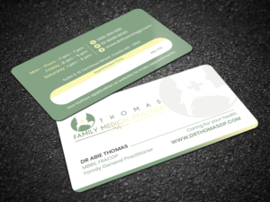 GP doctor business card to give to patients  existing logo or modification & clinic times | Design de Carte de Visite par Sandaruwan