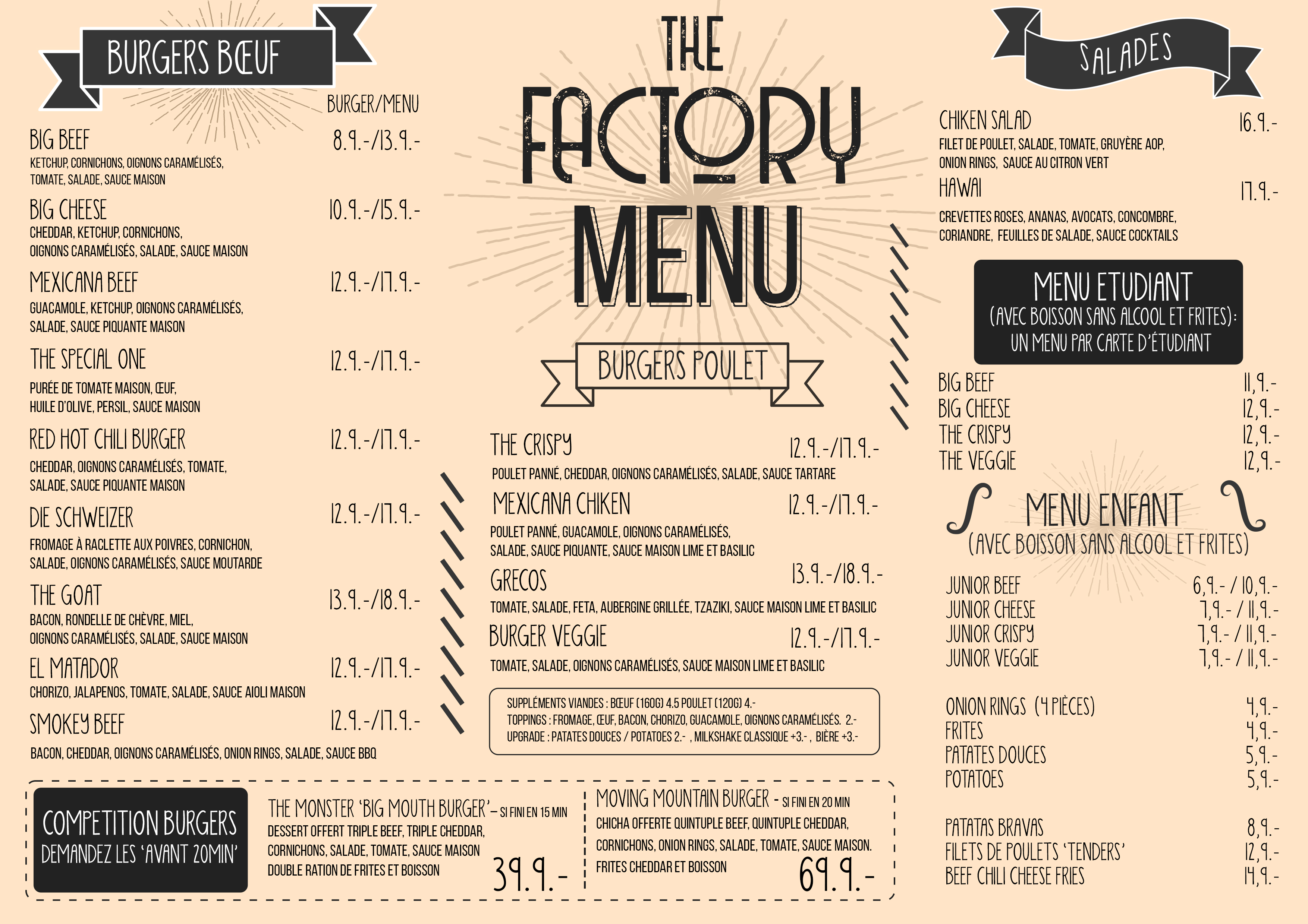 Diseño de Menú por ARTDOTBUMBA HOUSE OF DESIGN para Casablanca Invest. SA | Diseño #25947116