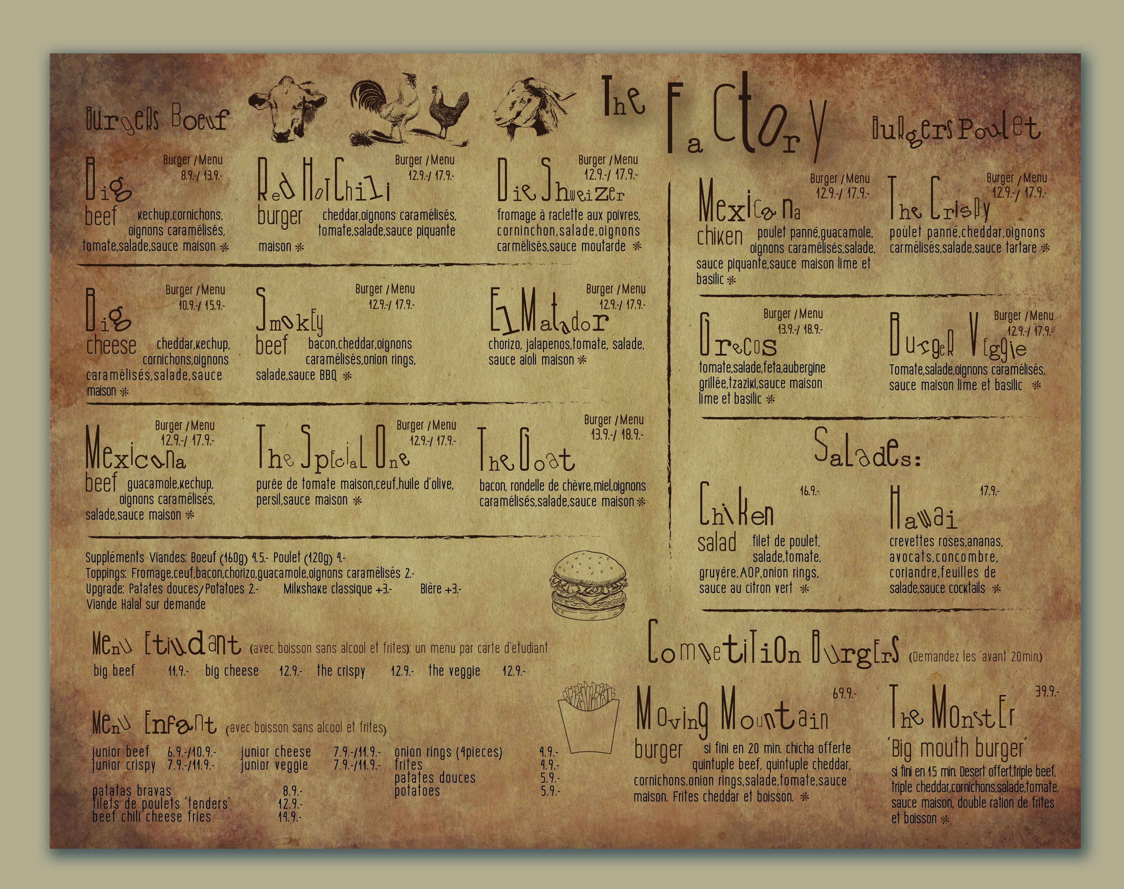 Menu Design by Joanna for Casablanca Invest. SA | Design #25956733