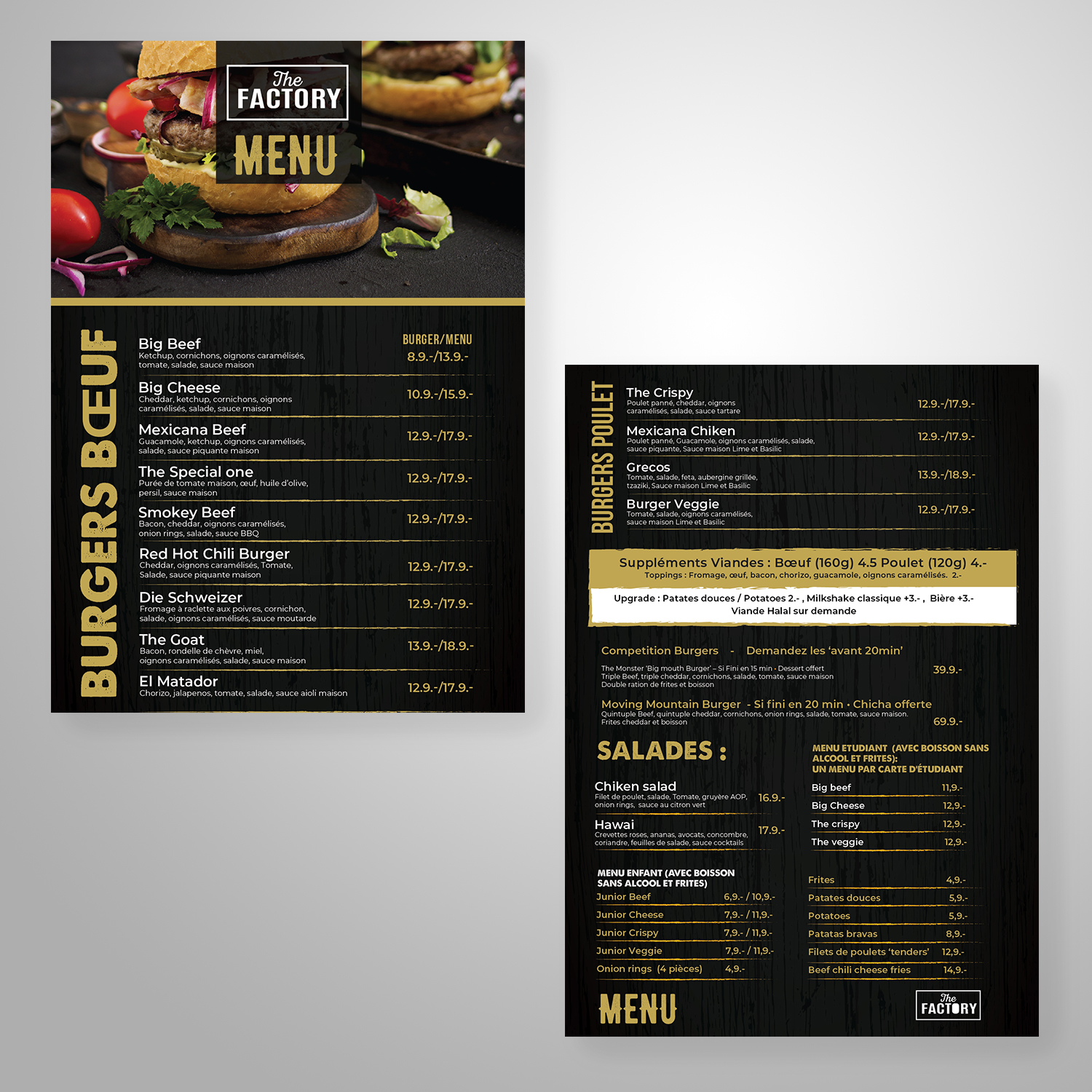 Menu Design by Maxo-Biz for Casablanca Invest. SA | Design #25949607