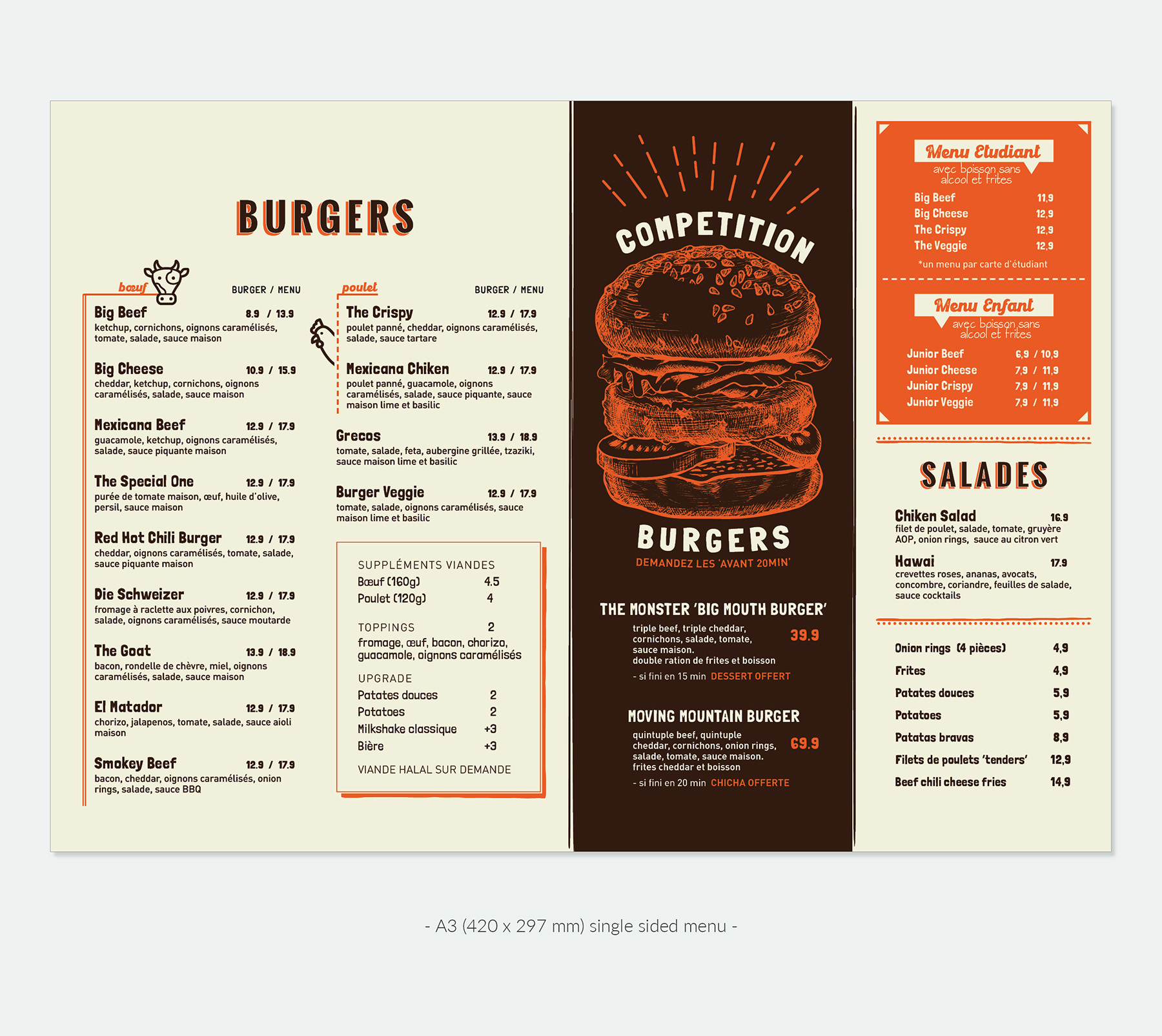 Menu Design by niamelia for Casablanca Invest. SA | Design #25958295