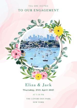 Engagement party email invitation | Diseño de Papelería por Expert Designer