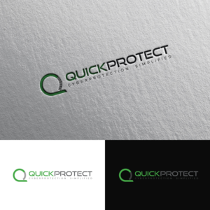 QuickProtect (1 word), optional tagline:  Cyberprotection.  Simplified. | Logo Design by Rii