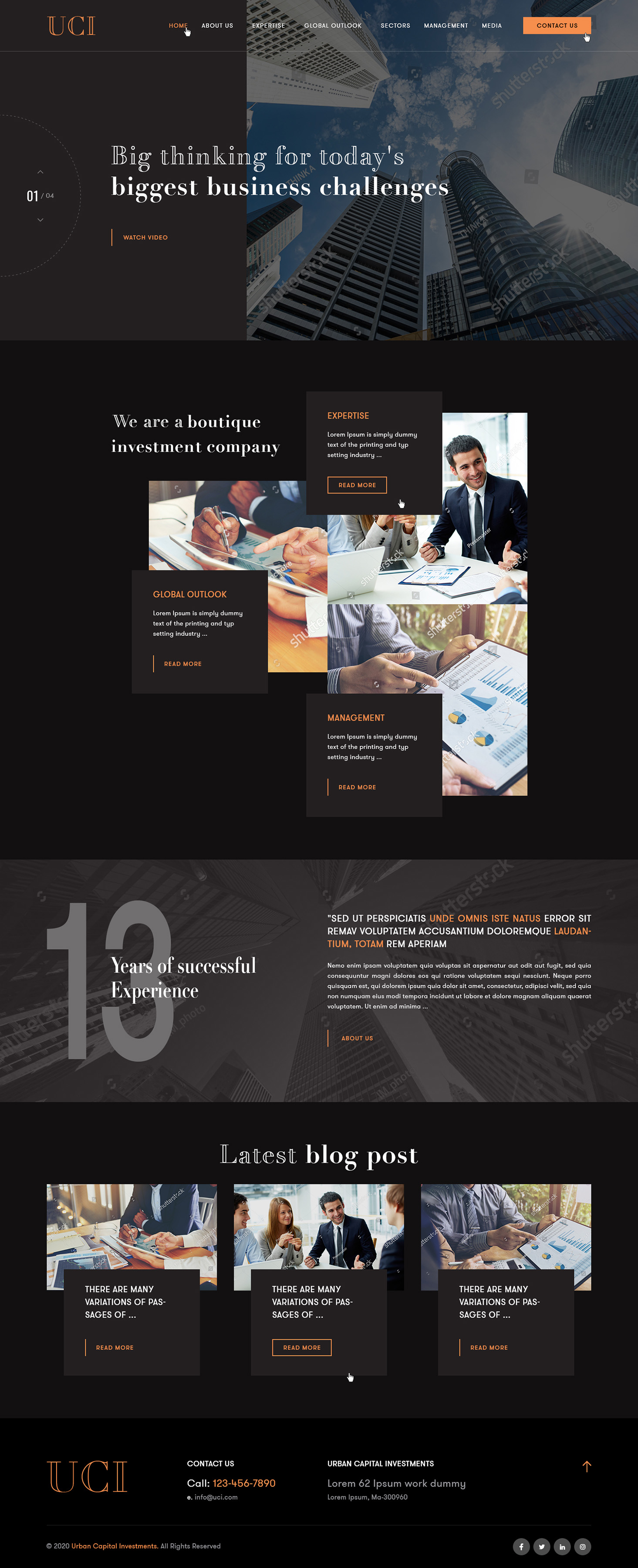 Web Design by Ved Web Services for Urban Capital Management | Design #25946916