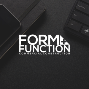 FORM + FUNCTION COMMERCIAL CONSTRUCTION | Logo Design by Gerald Design 3
