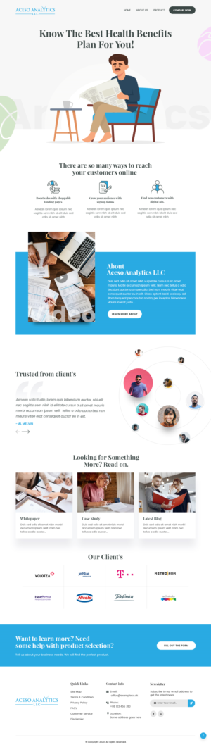 Aceso Analytics New Website for Health Benefits Plan Decisioneering Tool Launch | Web Design by nzdesigners
