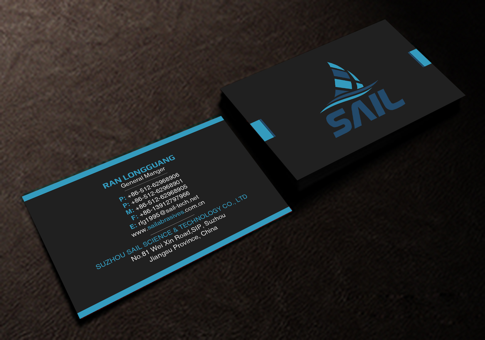 Business Card Design by Creations Box 2015 for Suzhou Sail Science & Technology Co., Ltd | Design #25944987