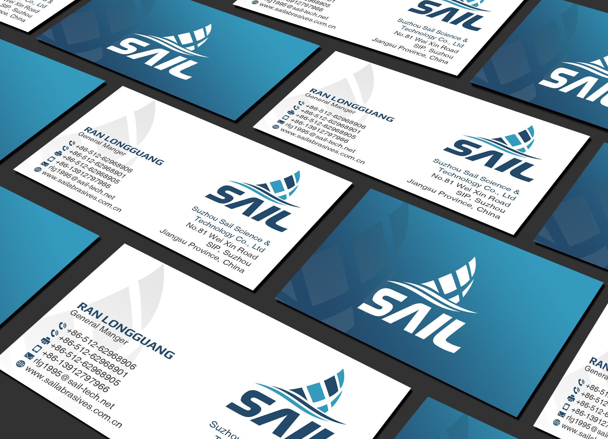 Design de Carte de Visite par Creations Box 2015 pour Suzhou Sail Science & Technology Co., Ltd | Design #25944990