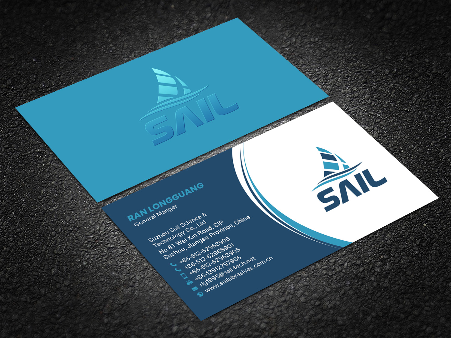 Visitenkarten-Design von chandrayaan.creative für Suzhou Sail Science & Technology Co., Ltd | Design #25942829