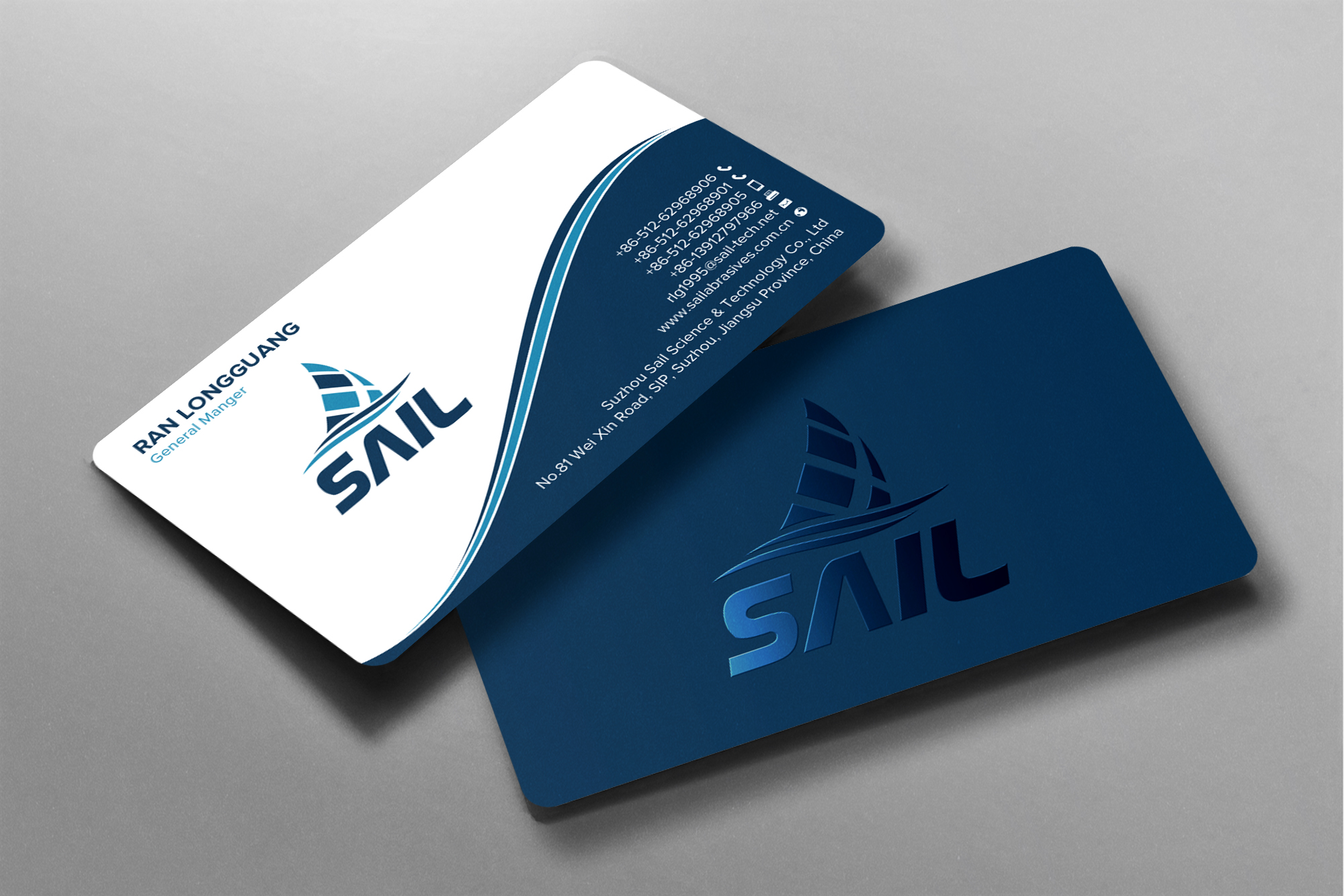 Diseño de Tarjeta de Presentación por chandrayaan.creative para Suzhou Sail Science & Technology Co., Ltd | Diseño #25954973