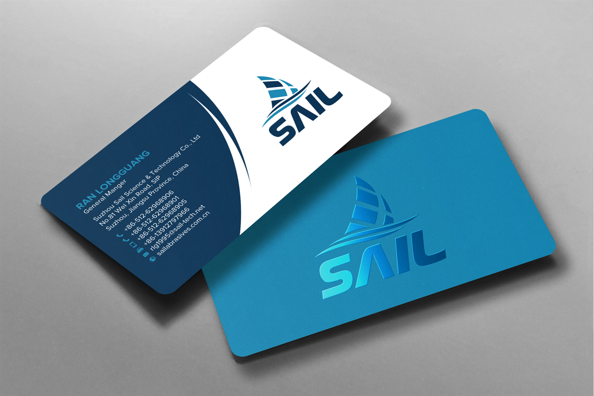 Business Card Design by chandrayaan.creative for Suzhou Sail Science & Technology Co., Ltd | Design #25954974