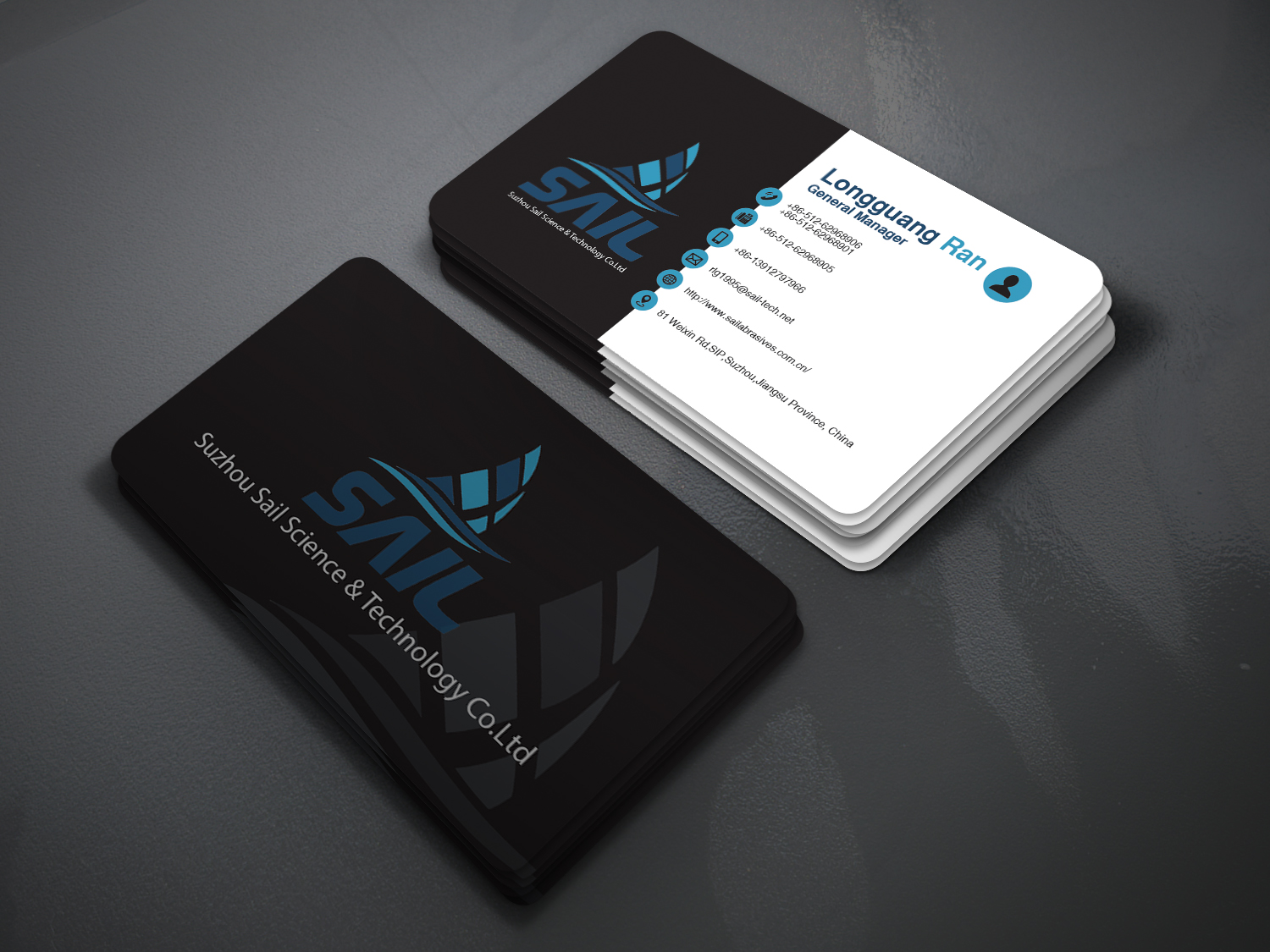 Design de Carte de Visite par Darshana Perera pour Suzhou Sail Science & Technology Co., Ltd | Design #25986761