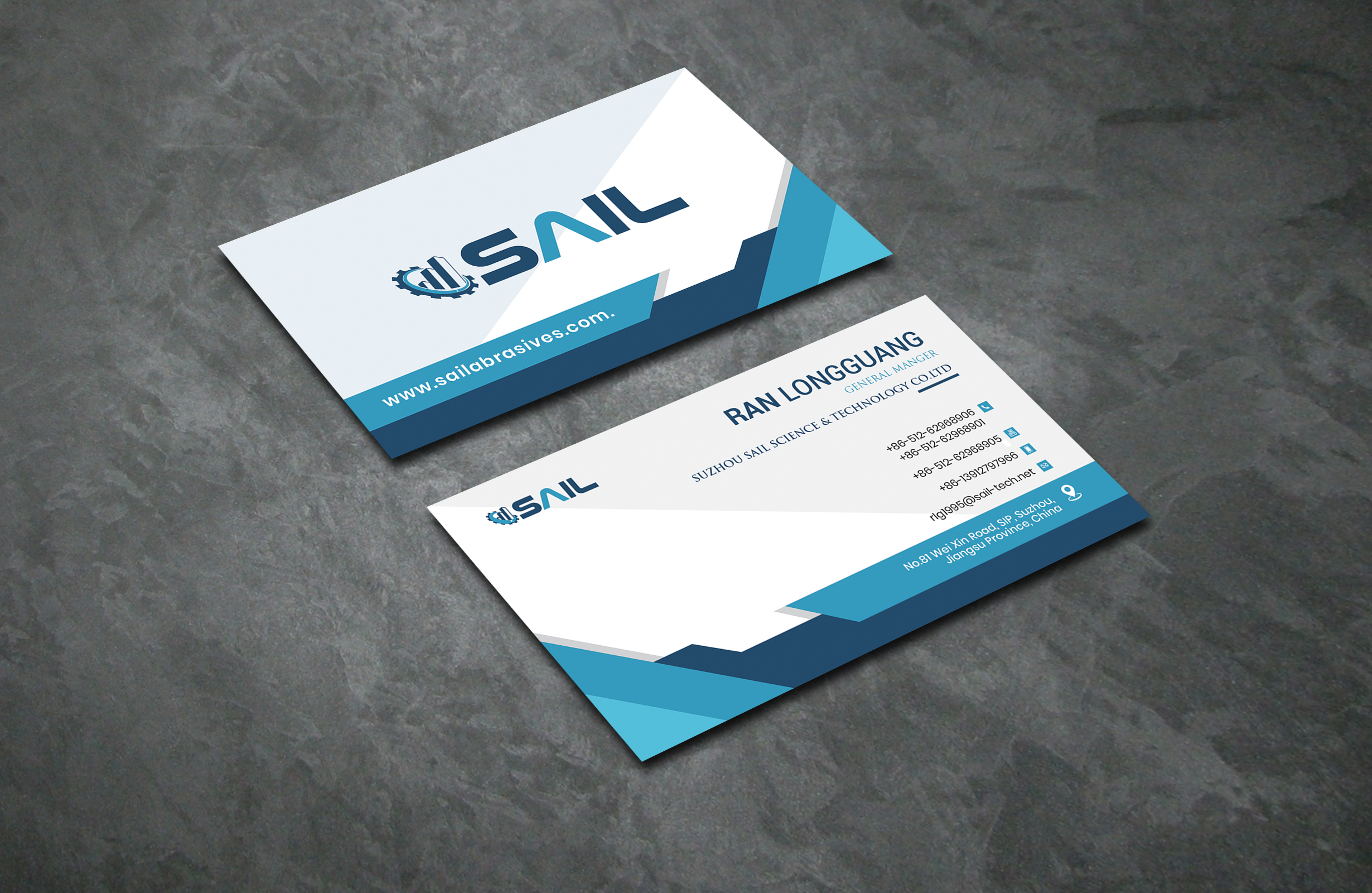 Business Card Design by SAI DESIGNS for Suzhou Sail Science & Technology Co., Ltd | Design #25981609