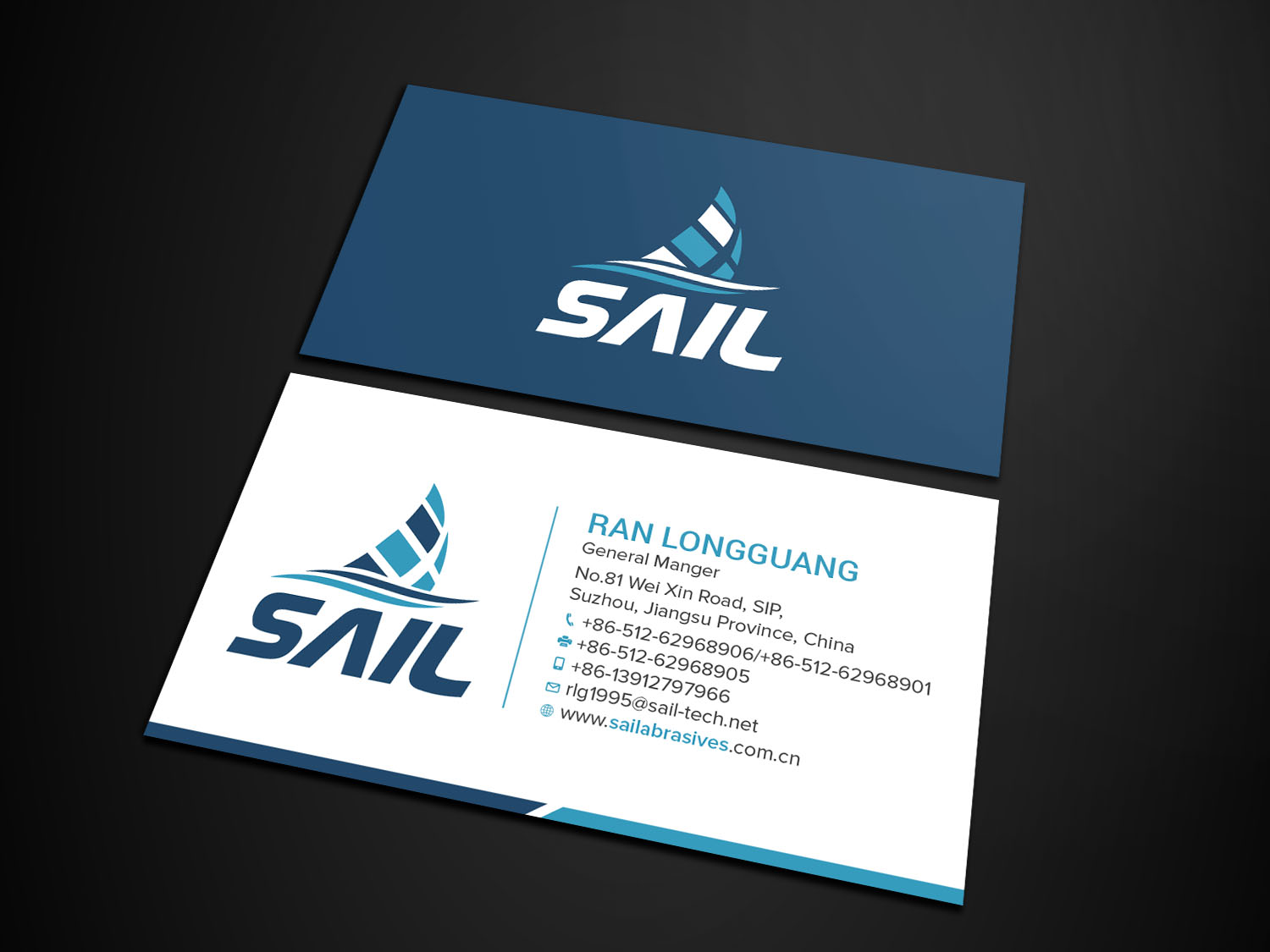 Visitenkarten-Design von Tripti Ranjan Gain für Suzhou Sail Science & Technology Co., Ltd | Design #25950408