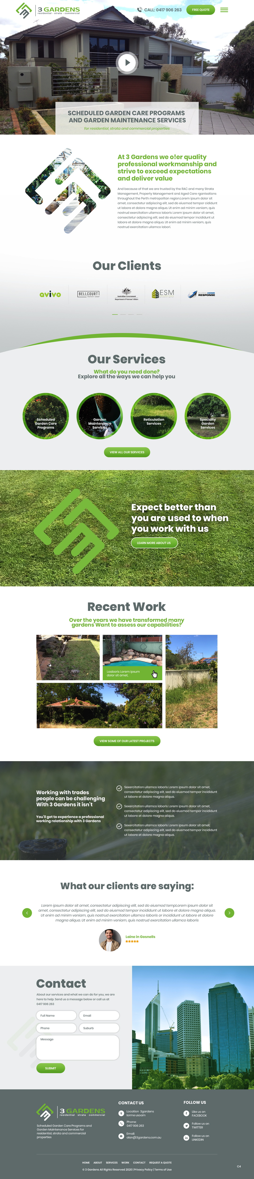 Web Design by pb for 3 Gardens | Design #25945126