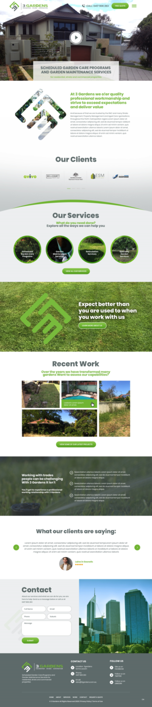 Diseño Web por pb para 3 Gardens | Diseño #25945126
