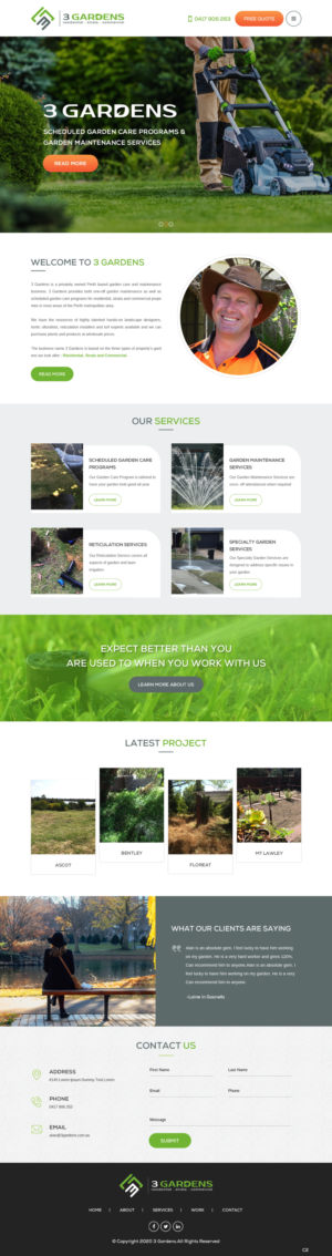Web Design by pb for 3 Gardens | Design: #25945127