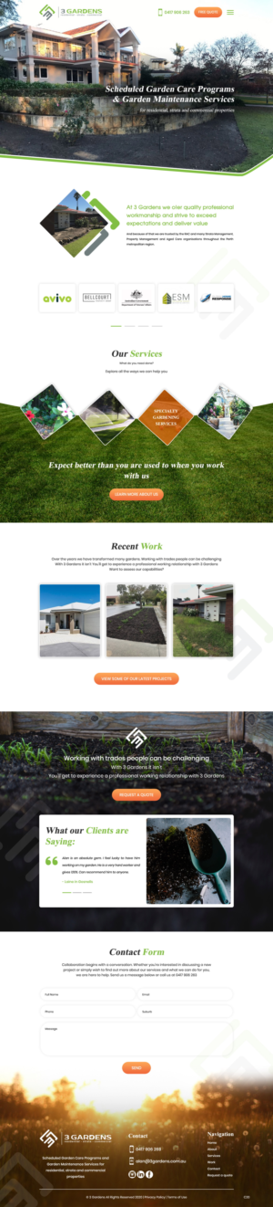 Web Design by pb for 3 Gardens | Design: #25945128