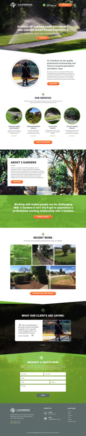 Web Design by pb for 3 Gardens | Design: #25945130