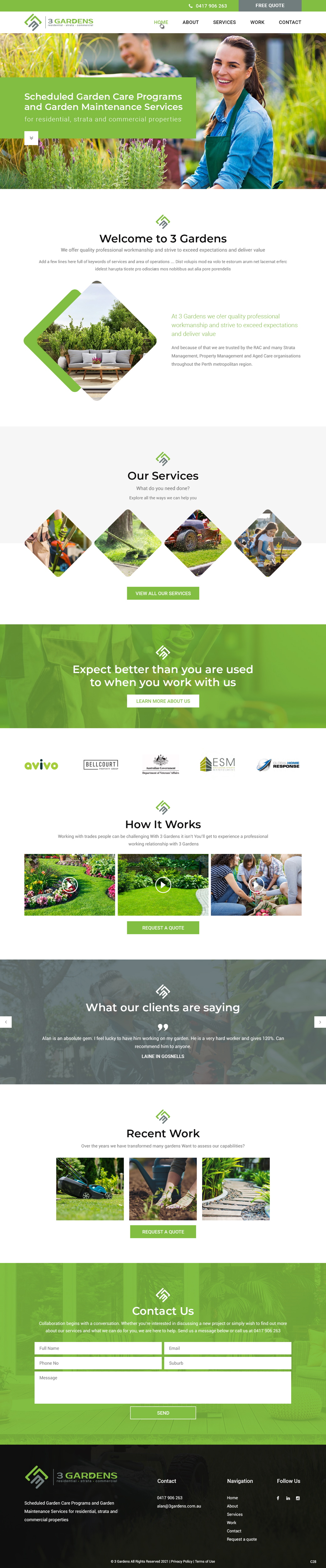 Web Design by pb for 3 Gardens | Design #25945132