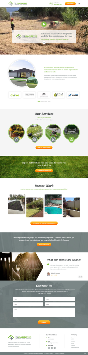 Web Design by pb for 3 Gardens | Design: #25945134