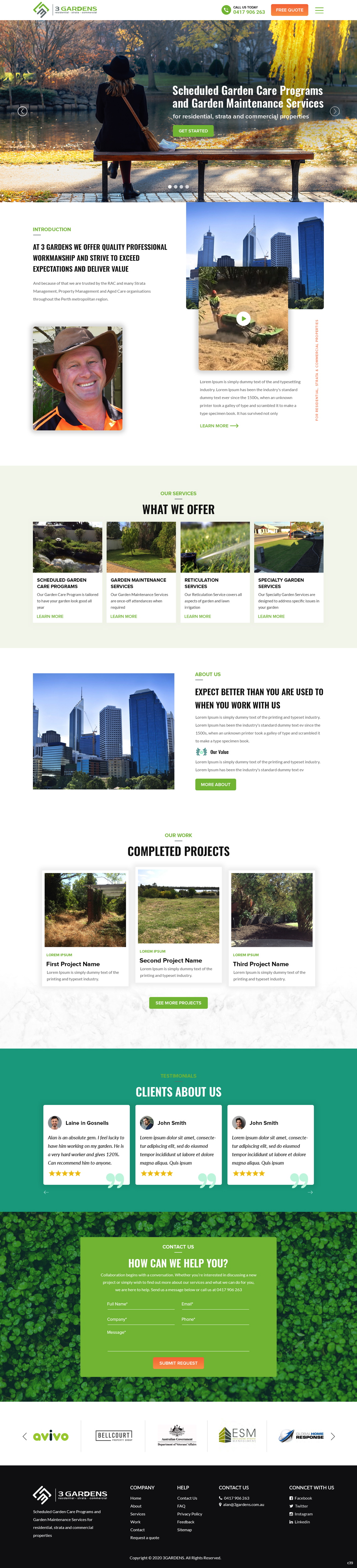 Web Design by pb for 3 Gardens | Design #25945135