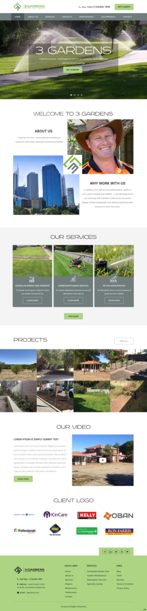 Web Design by pb for 3 Gardens | Design: #25945136