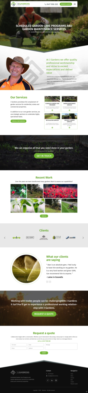 Web Design by pb for 3 Gardens | Design: #25945137