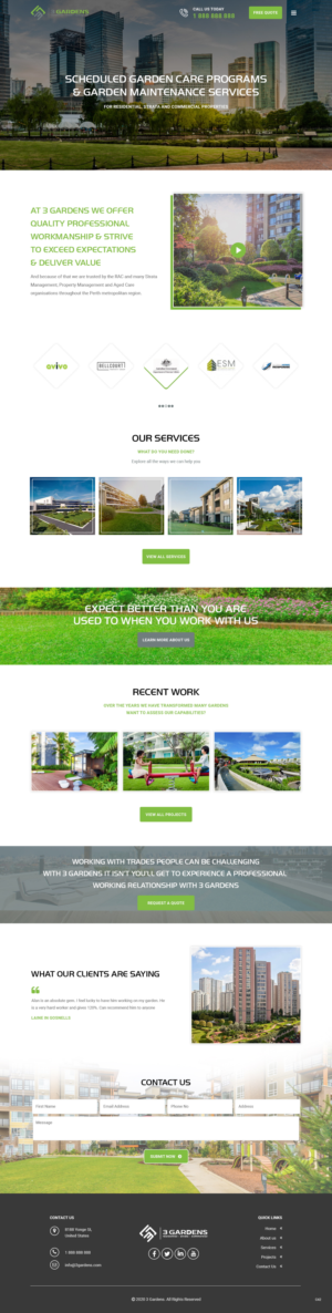 Web Design by pb for 3 Gardens | Design: #25945138