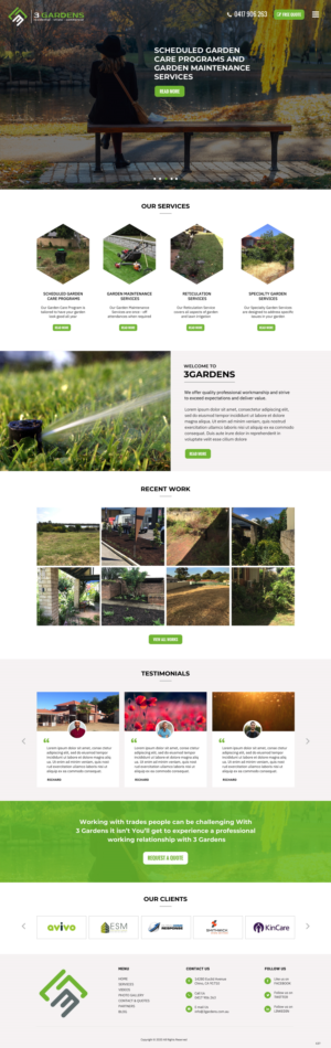 Web Design by pb for 3 Gardens | Design: #25945139