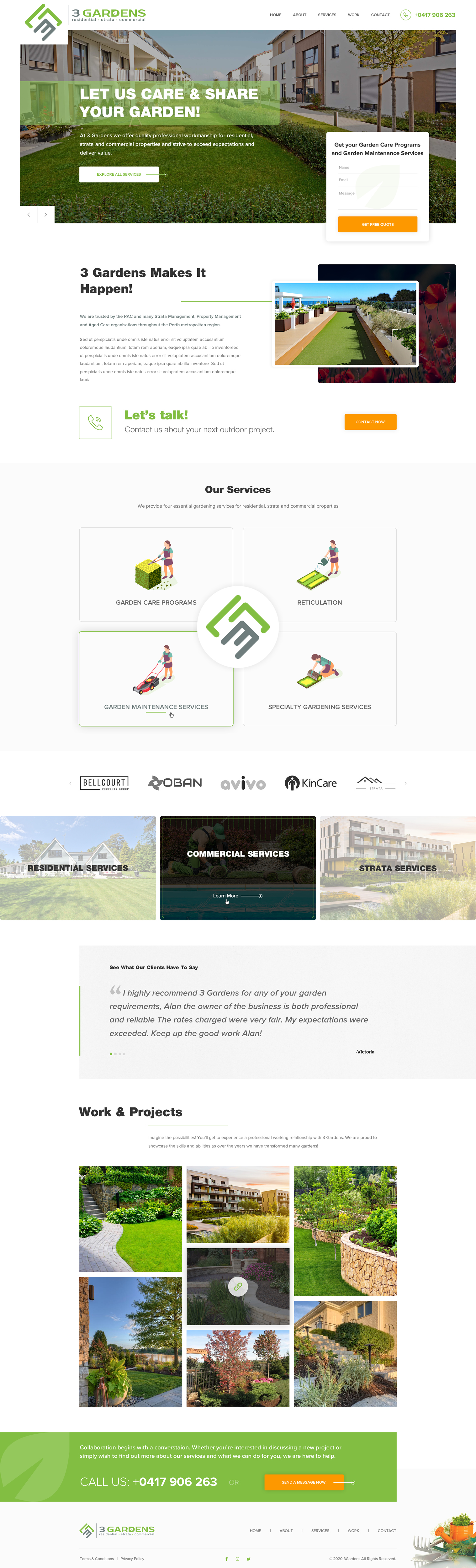 Web Design by SAC-D for 3 Gardens | Design #25988663