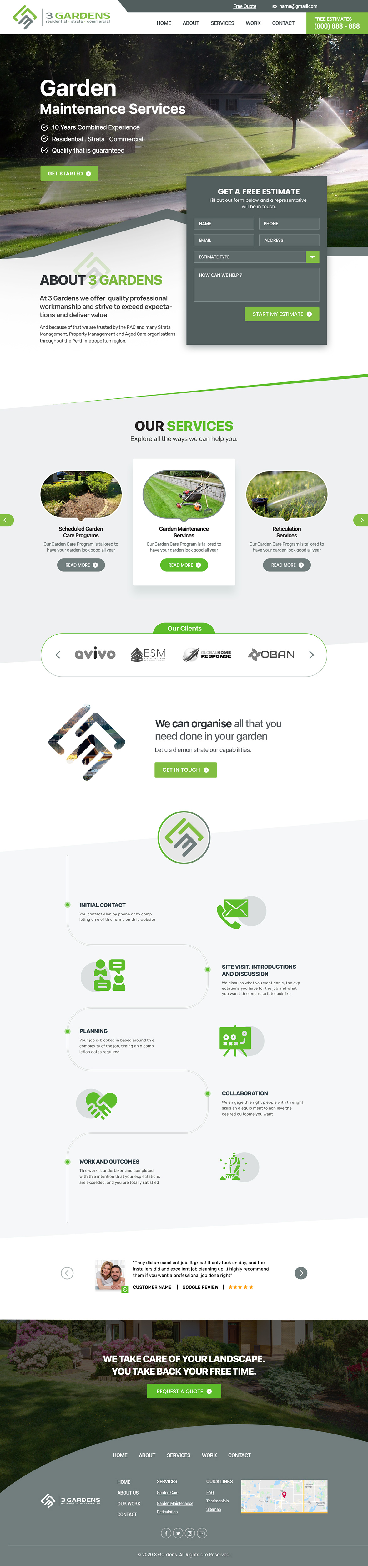 Web Design by Shijo John for 3 Gardens | Design #25960316