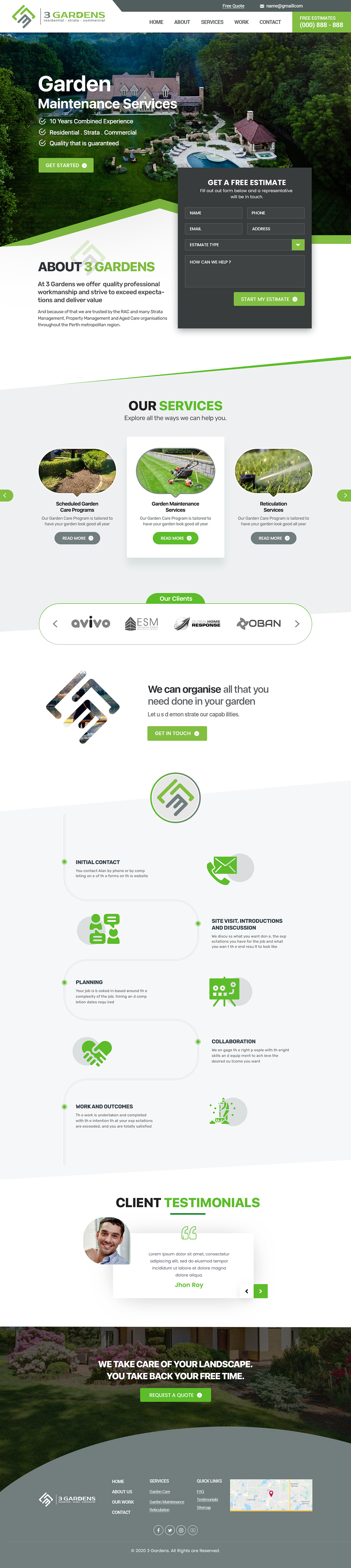 Web Design by Shijo John for 3 Gardens | Design #25960349
