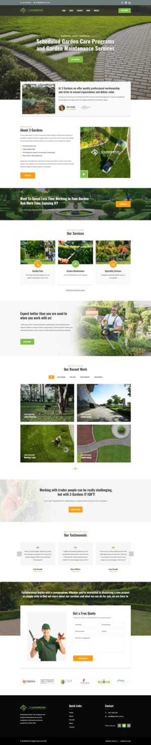 Diseño Web por Pleurat para 3 Gardens | Diseño #25945987