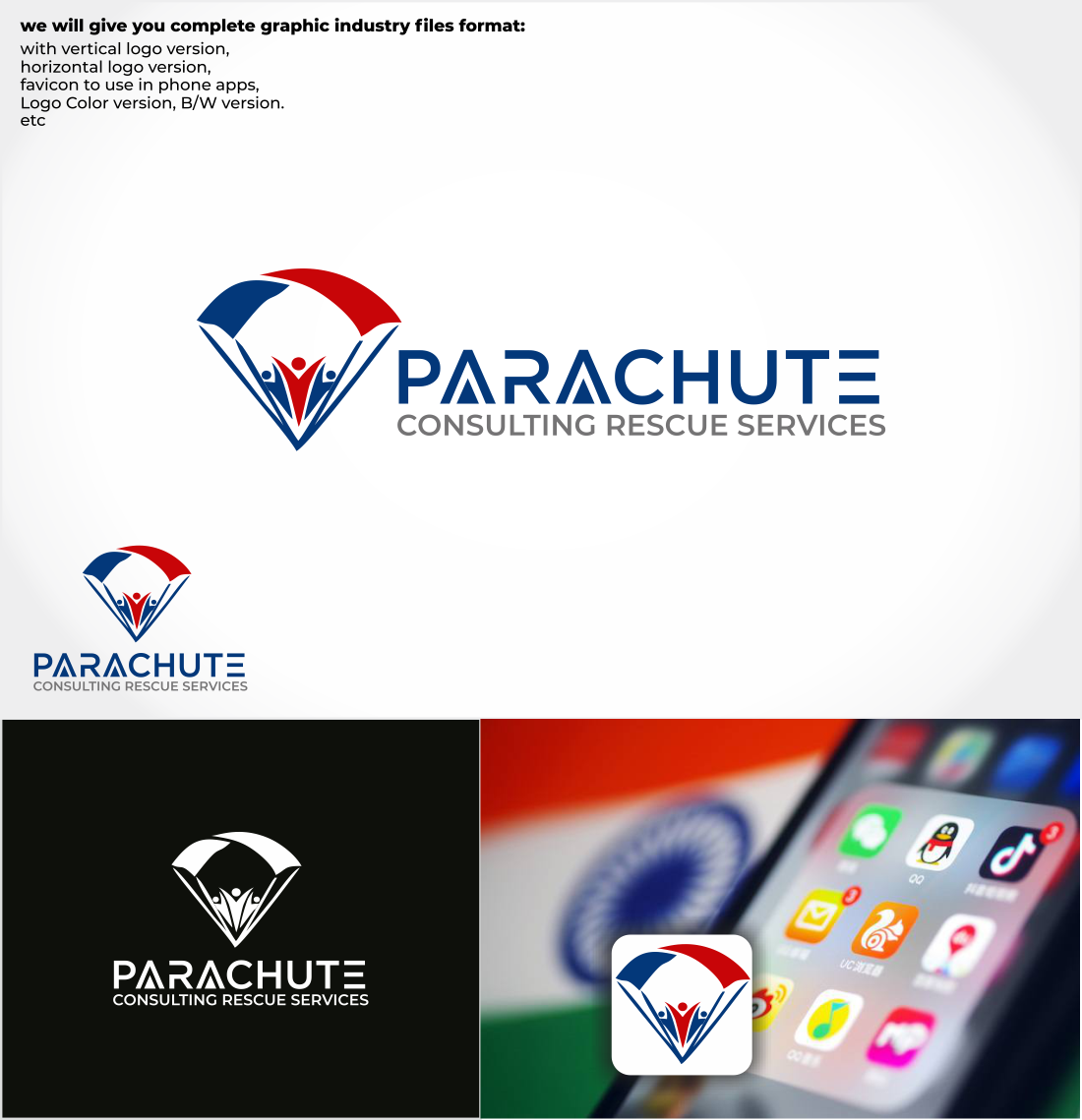 Logo Design by padamurah for Parachute Consulting LLC | Design #25966326
