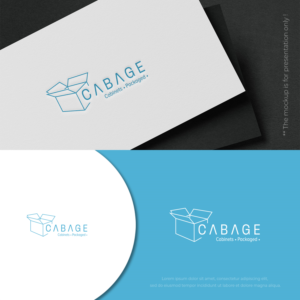 CABAGE - then underneath the logo "Cabinets. Packaged." | Logo Design by designbysy