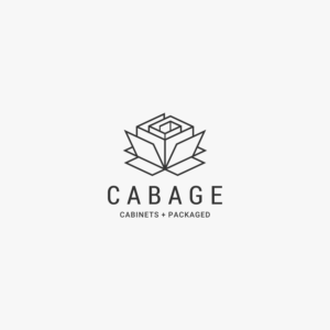CABAGE - then underneath the logo "Cabinets. Packaged." | Logo Design by Ivan varian