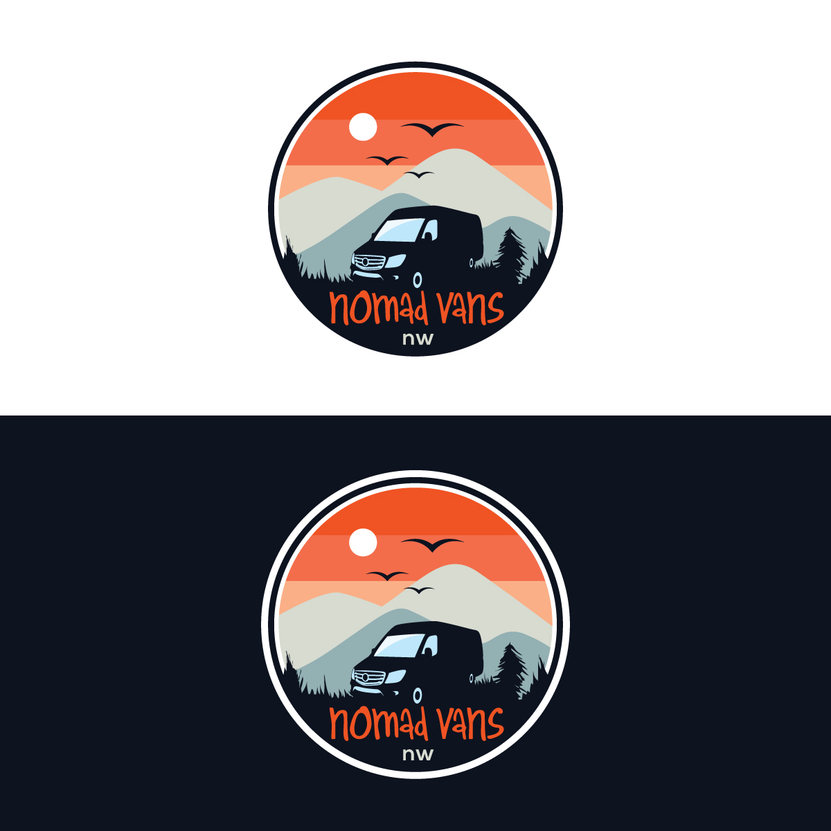 Logo Design by Rii for Nomad vans nw | Design #25946337